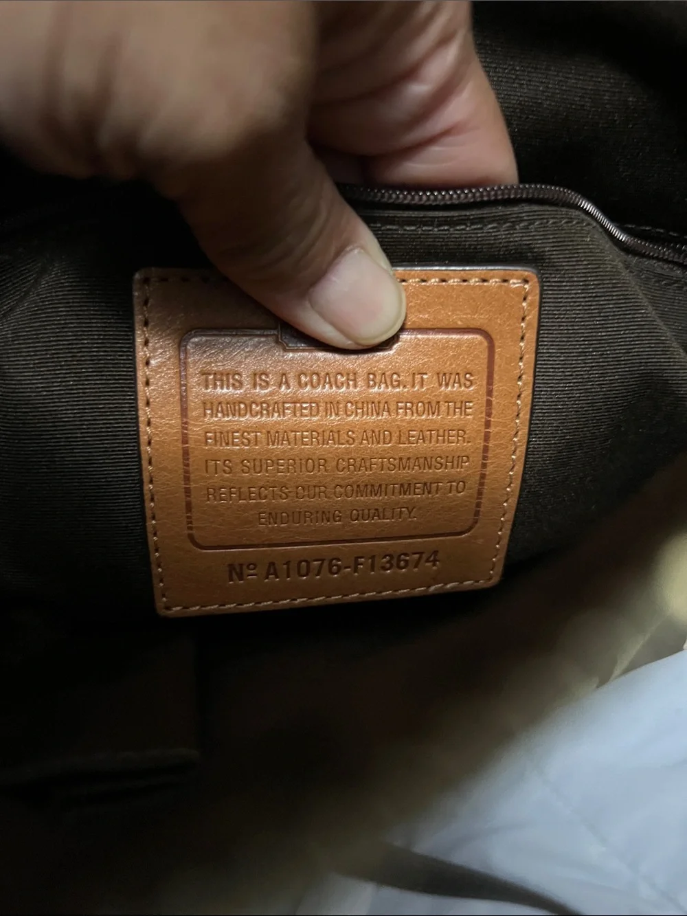 Coach Tan and Brown Signature Shoulder Bag